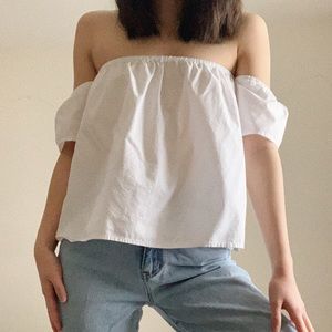 ON HOLD cotton-on off the shoulder flowy white top